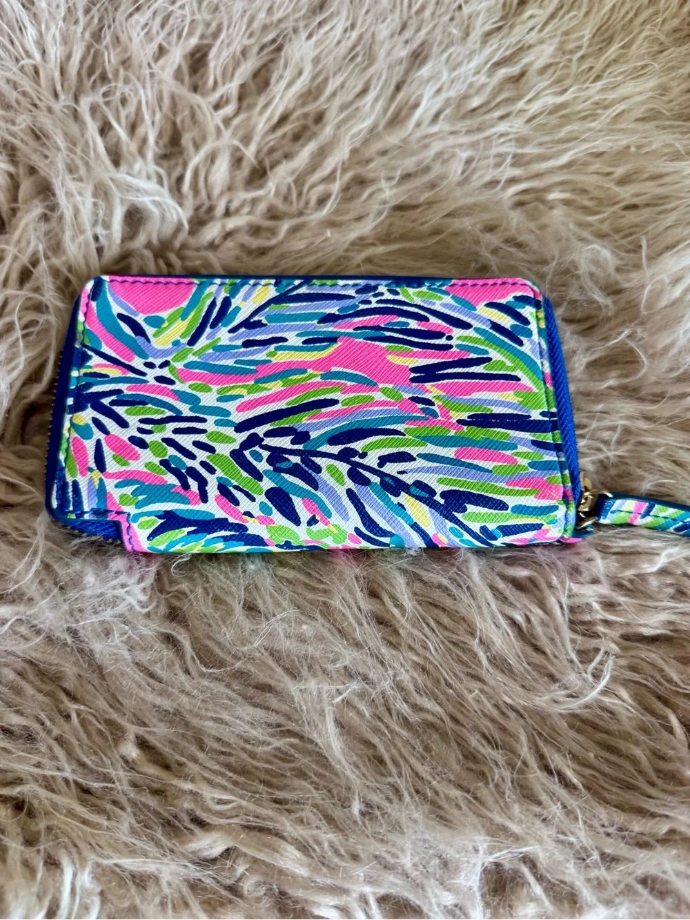 Lilly Pulitzer Pink Multi-Color Zip Wallet